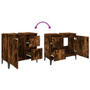 vidaXL füstös tölgy színű szerelt fa fürdőszobaszekrény 65x33x60 cm