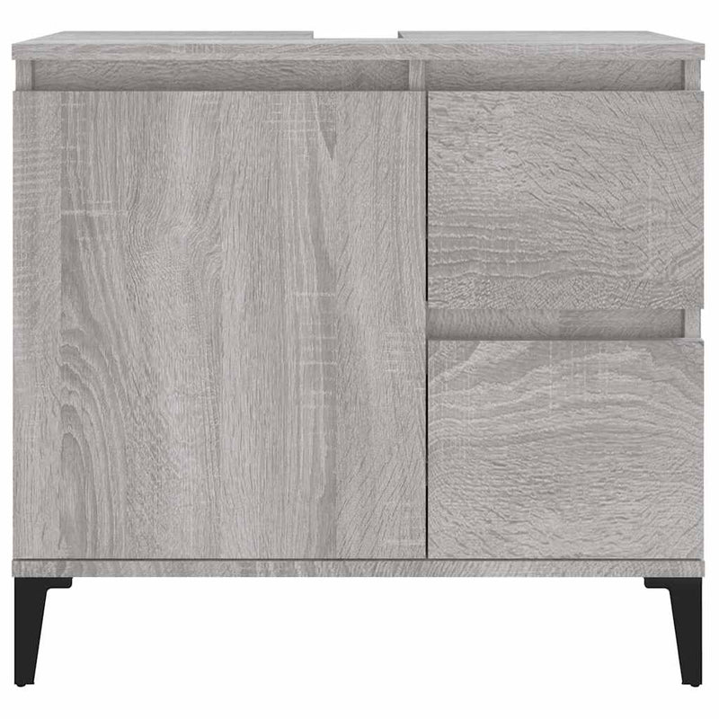 vidaXL szürke sonoma színű szerelt fa fürdőszobaszekrény 65x33x60 cm