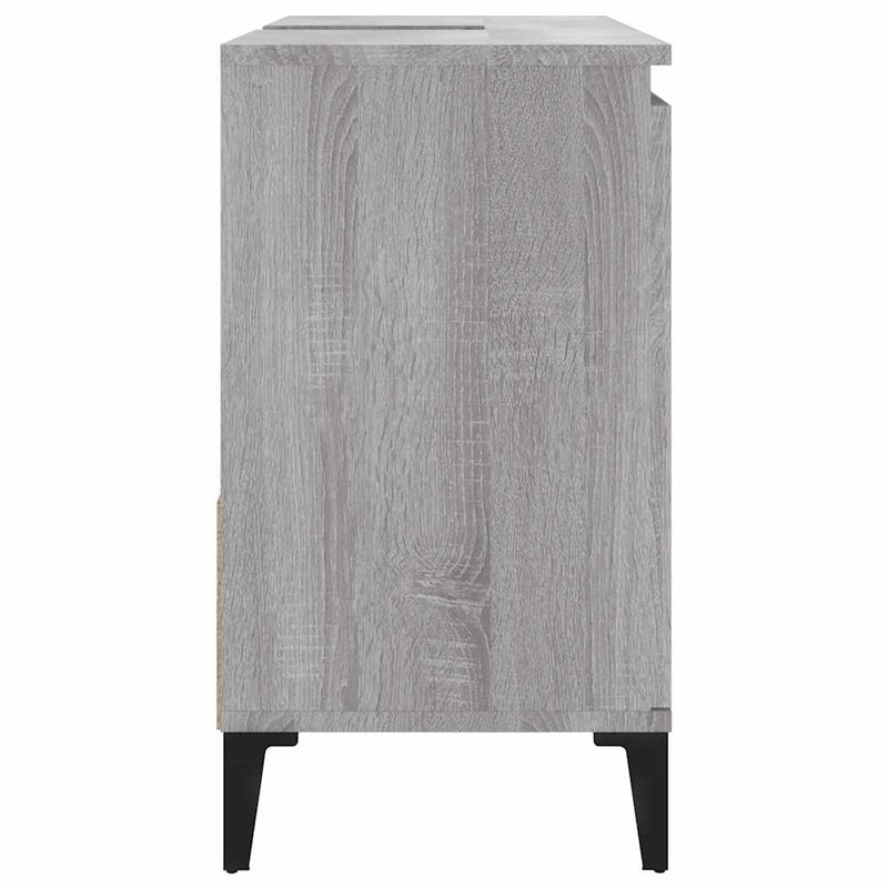 vidaXL szürke sonoma színű szerelt fa fürdőszobaszekrény 65x33x60 cm