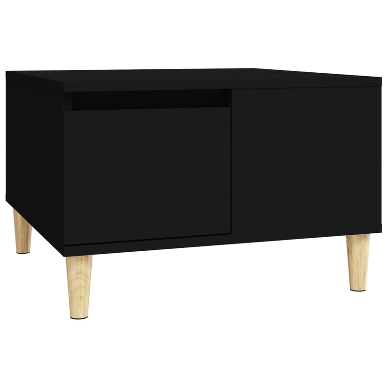 vidaXL fekete szerelt fa dohányzóasztal 55x55x36,5 cm