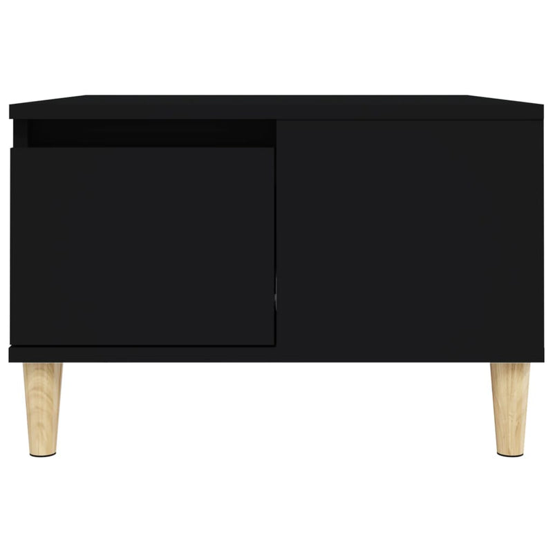 vidaXL fekete szerelt fa dohányzóasztal 55x55x36,5 cm