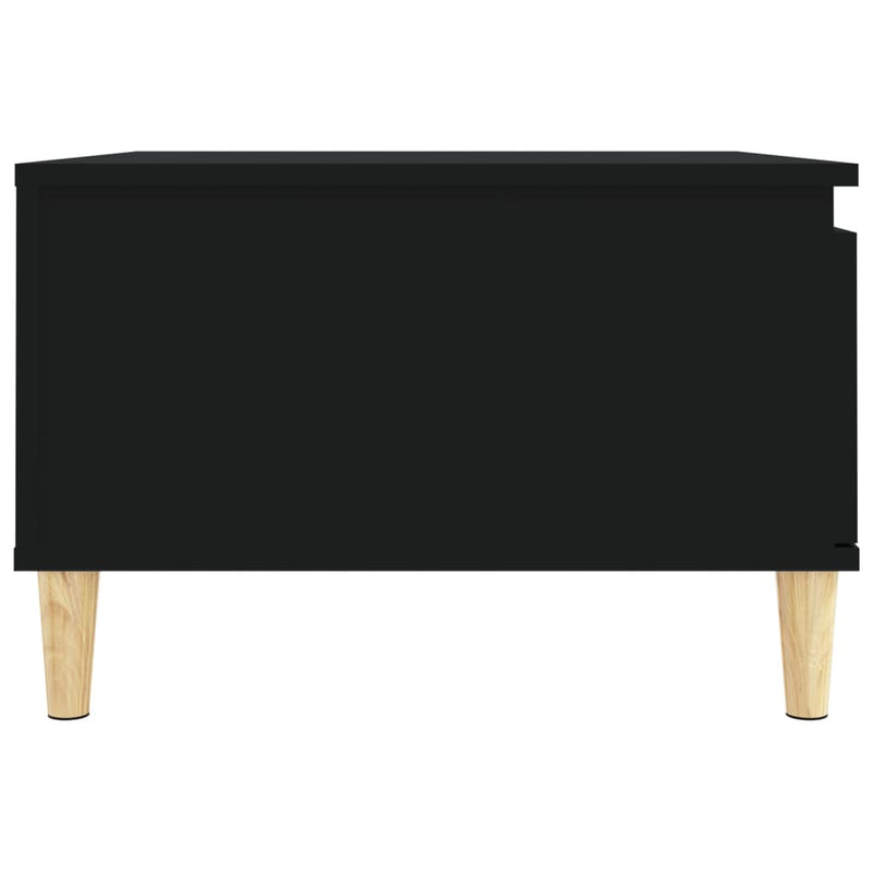 vidaXL fekete szerelt fa dohányzóasztal 55x55x36,5 cm