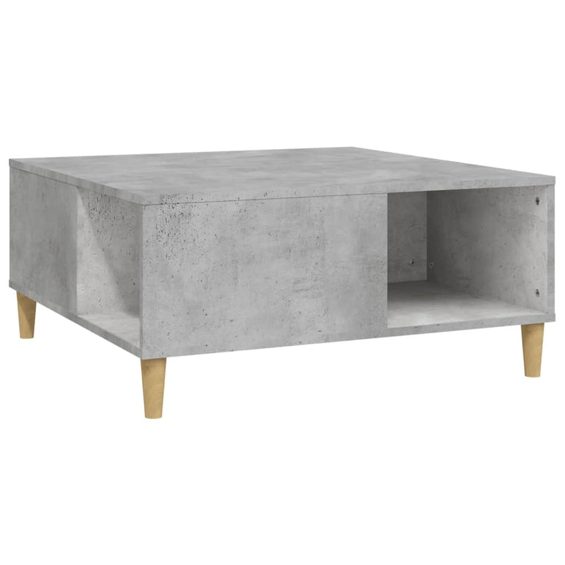 vidaXL betonszürke szerelt fa dohányzóasztal 80x80x36,5 cm