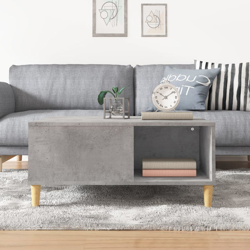 vidaXL betonszürke szerelt fa dohányzóasztal 80x80x36,5 cm