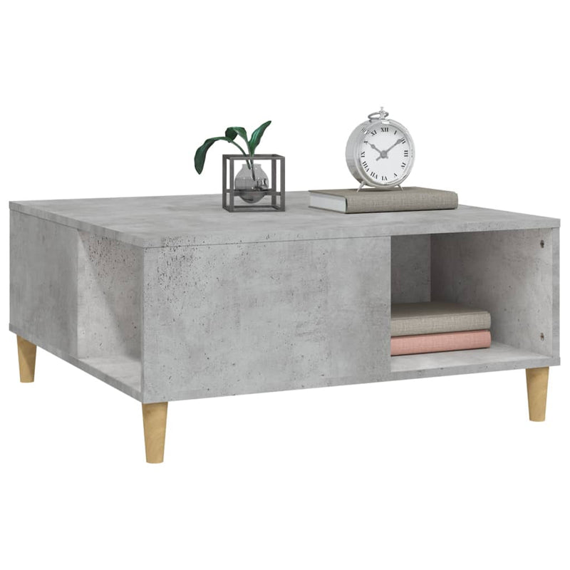 vidaXL betonszürke szerelt fa dohányzóasztal 80x80x36,5 cm