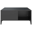 vidaXL fekete szerelt fa dohányzóasztal 80x80x36,5 cm