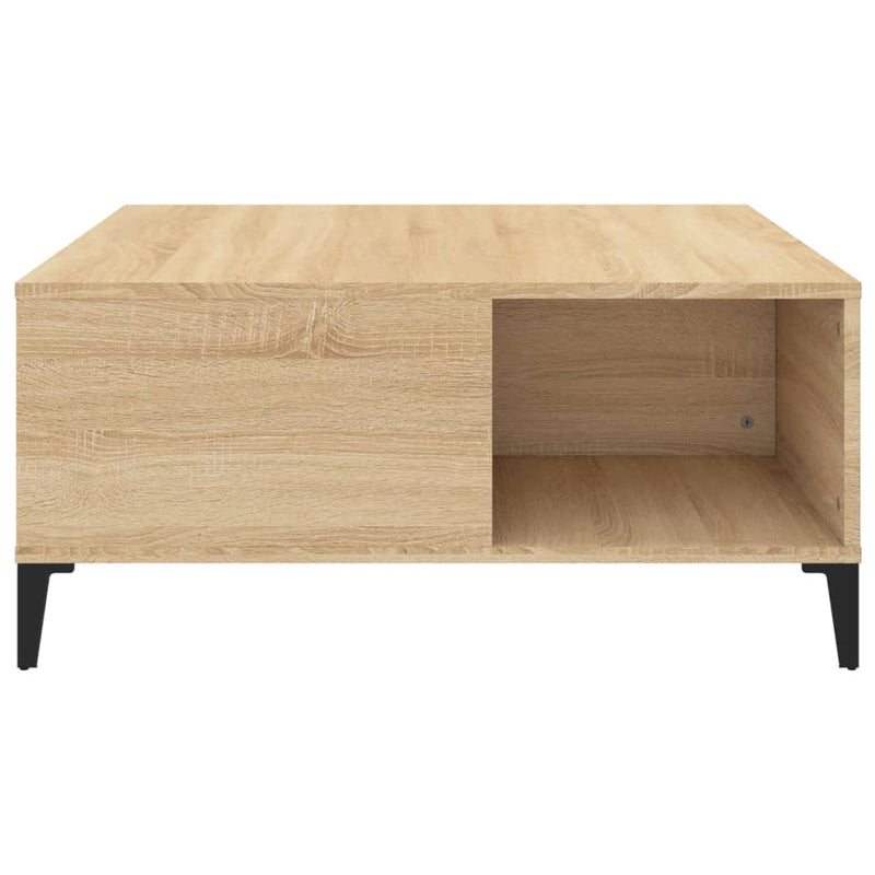 vidaXL sonoma tölgy színű szerelt fa dohányzóasztal 80x80x36,5 cm