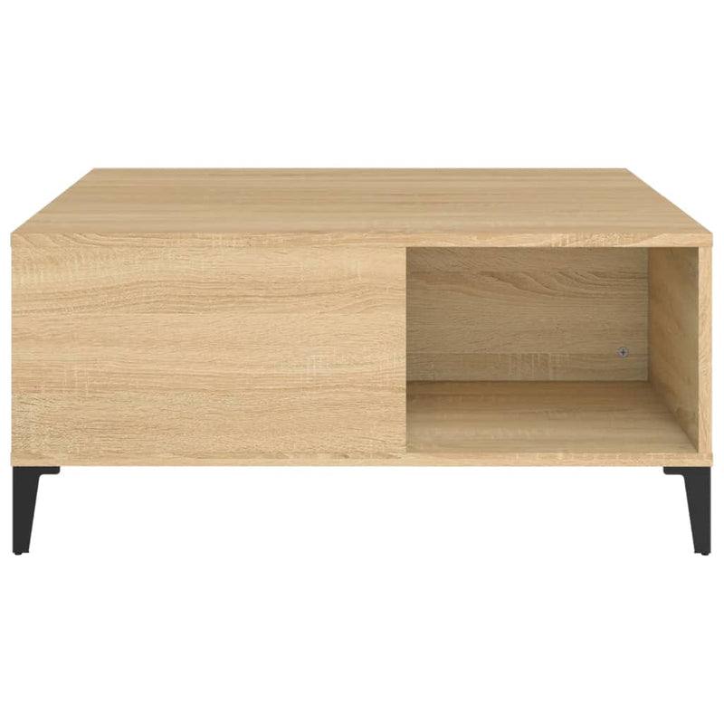 vidaXL sonoma tölgy színű szerelt fa dohányzóasztal 80x80x36,5 cm