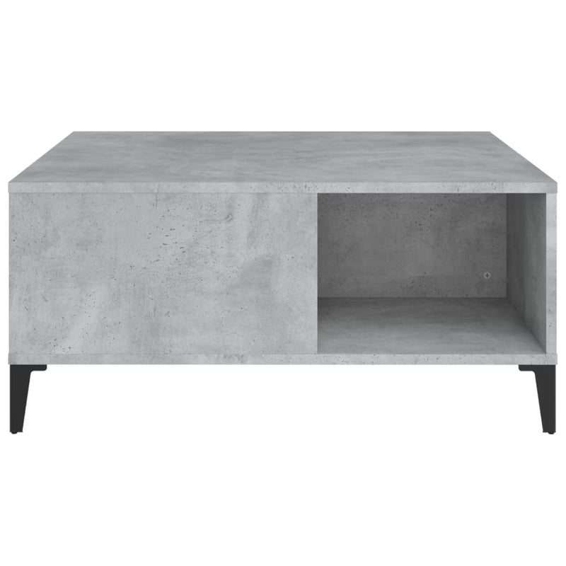 vidaXL betonszürke szerelt fa dohányzóasztal 80x80x36,5 cm
