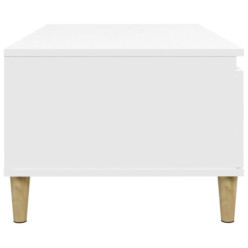 vidaXL fehér szerelt fa dohányzóasztal 90 x 50 x 36,5 cm