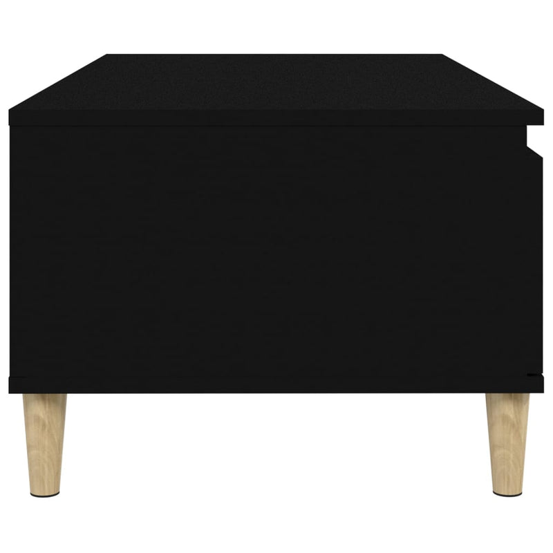 vidaXL fekete szerelt fa dohányzóasztal 90x50x36,5 cm