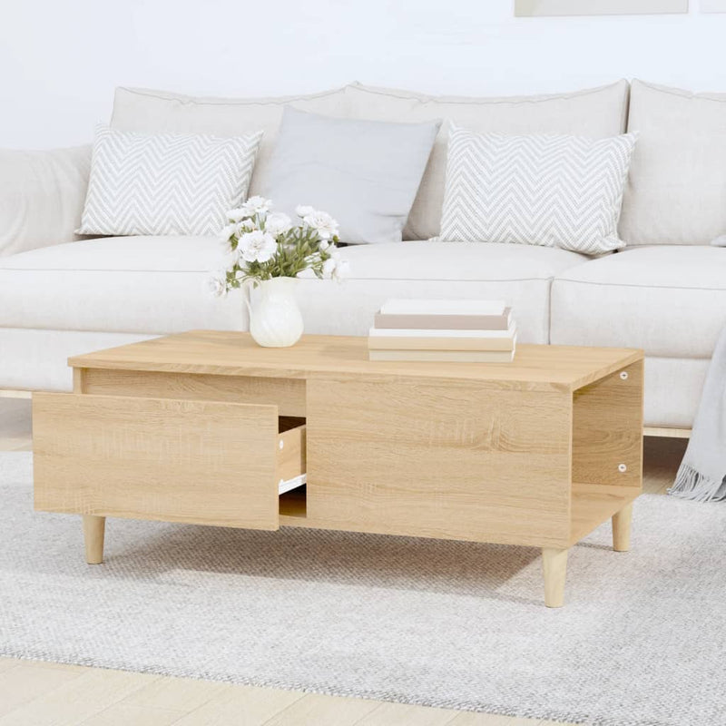 vidaXL sonoma tölgy színű szerelt fa dohányzóasztal 90 x 50 x 36,5 cm