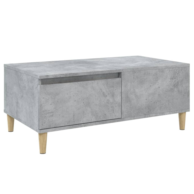 vidaXL betonszürke szerelt fa dohányzóasztal 90x50x36,5 cm
