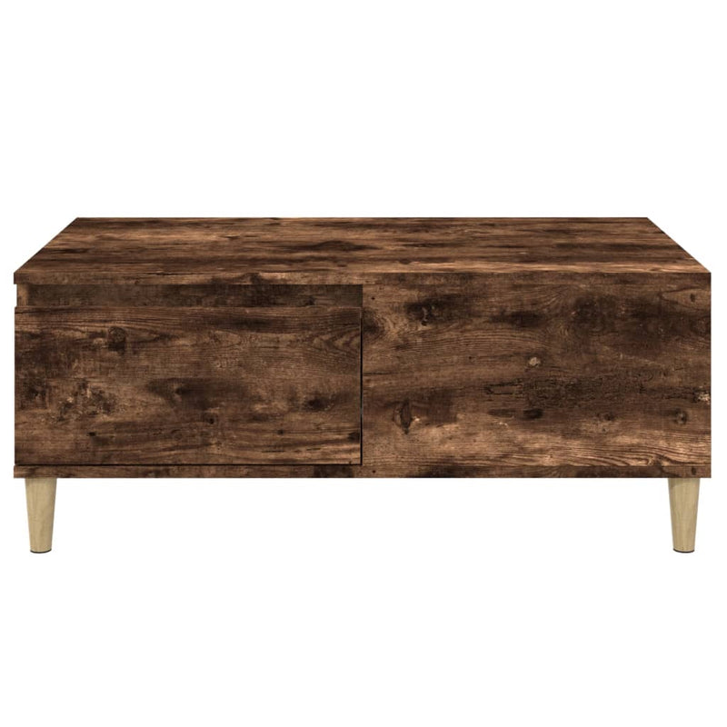 vidaXL füstös tölgy színű fatermék dohányzóasztal 90x50x36,5 cm