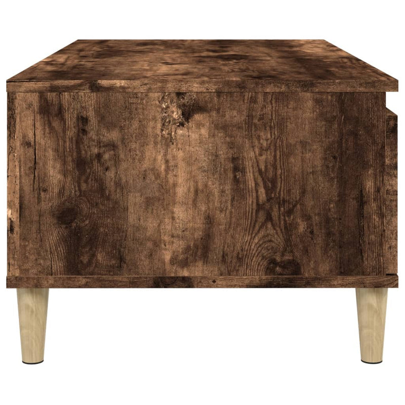 vidaXL füstös tölgy színű fatermék dohányzóasztal 90x50x36,5 cm