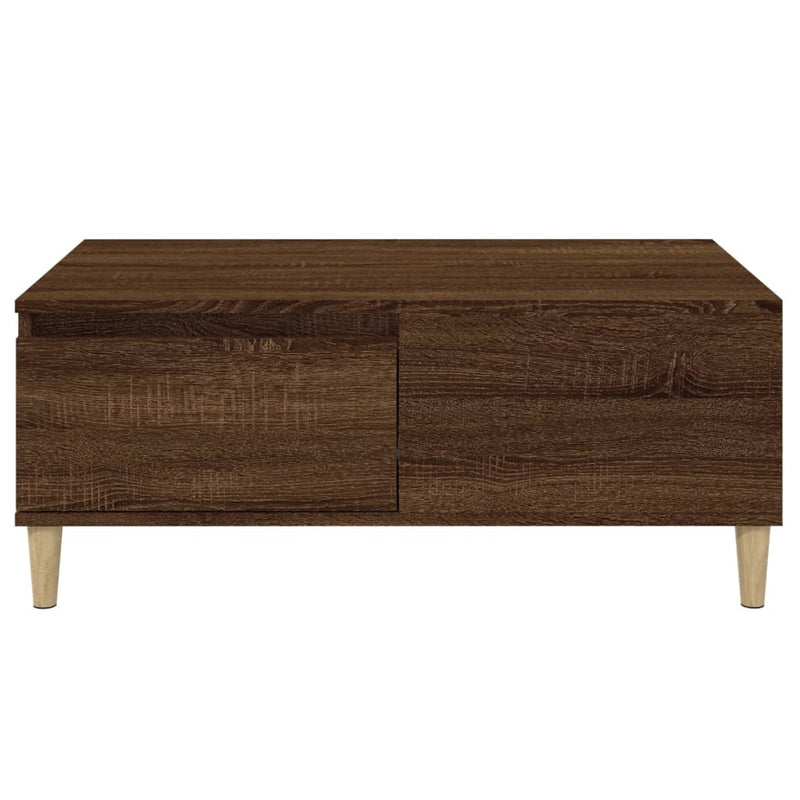vidaXL barna tölgyszínű szerelt fa dohányzóasztal 90x50x36,5 cm