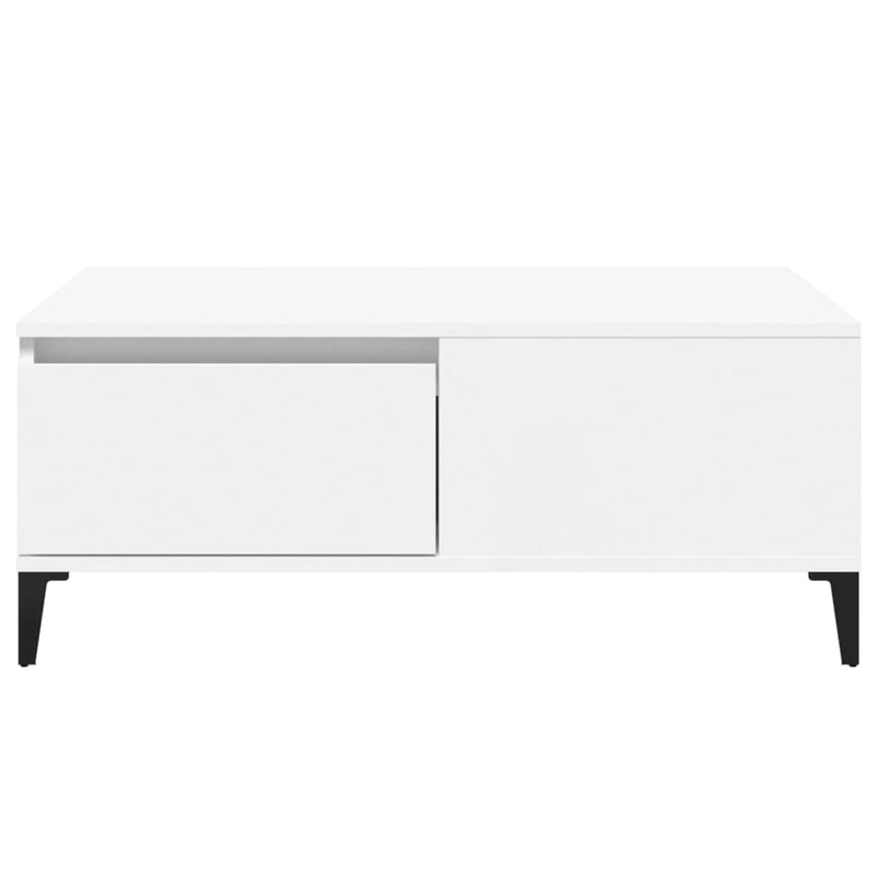 vidaXL fehér szerelt fa dohányzóasztal 90 x 50 x 36,5 cm