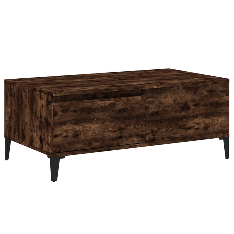 vidaXL füstös tölgy színű fatermék dohányzóasztal 90x50x36,5 cm