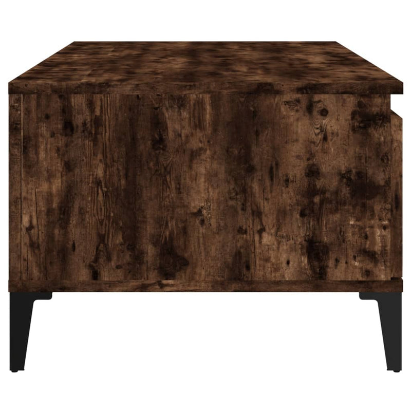 vidaXL füstös tölgy színű fatermék dohányzóasztal 90x50x36,5 cm