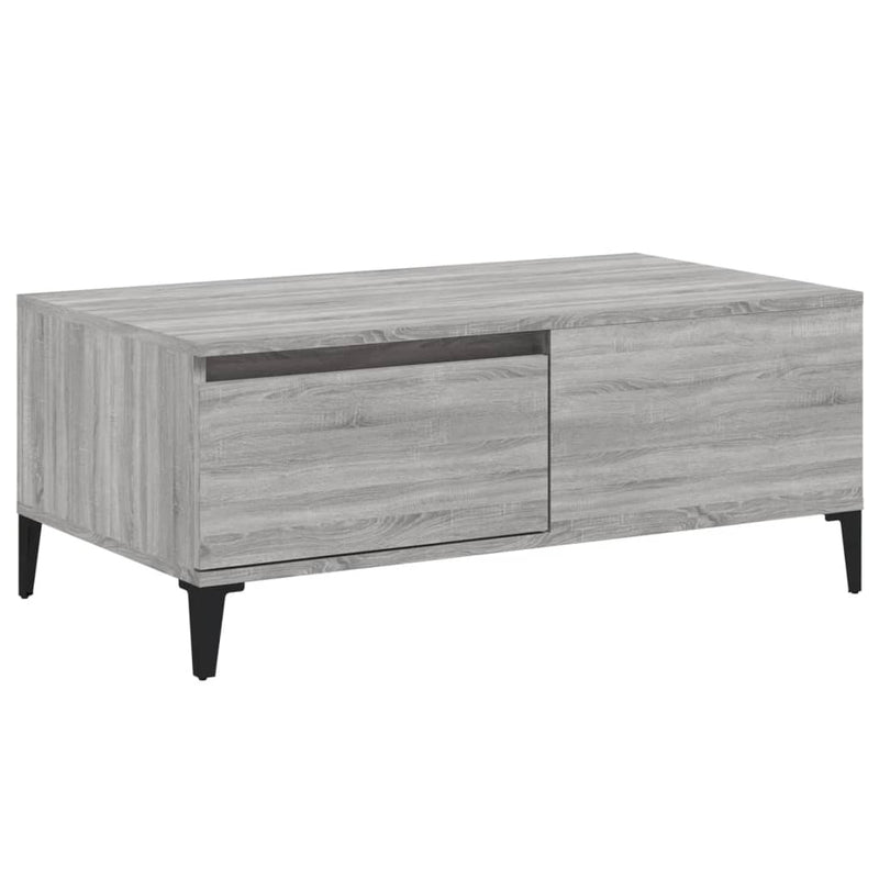 vidaXL szürke sonoma színű szerelt fa dohányzóasztal 90 x 50 x 36,5 cm