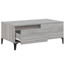 vidaXL szürke sonoma színű szerelt fa dohányzóasztal 90 x 50 x 36,5 cm