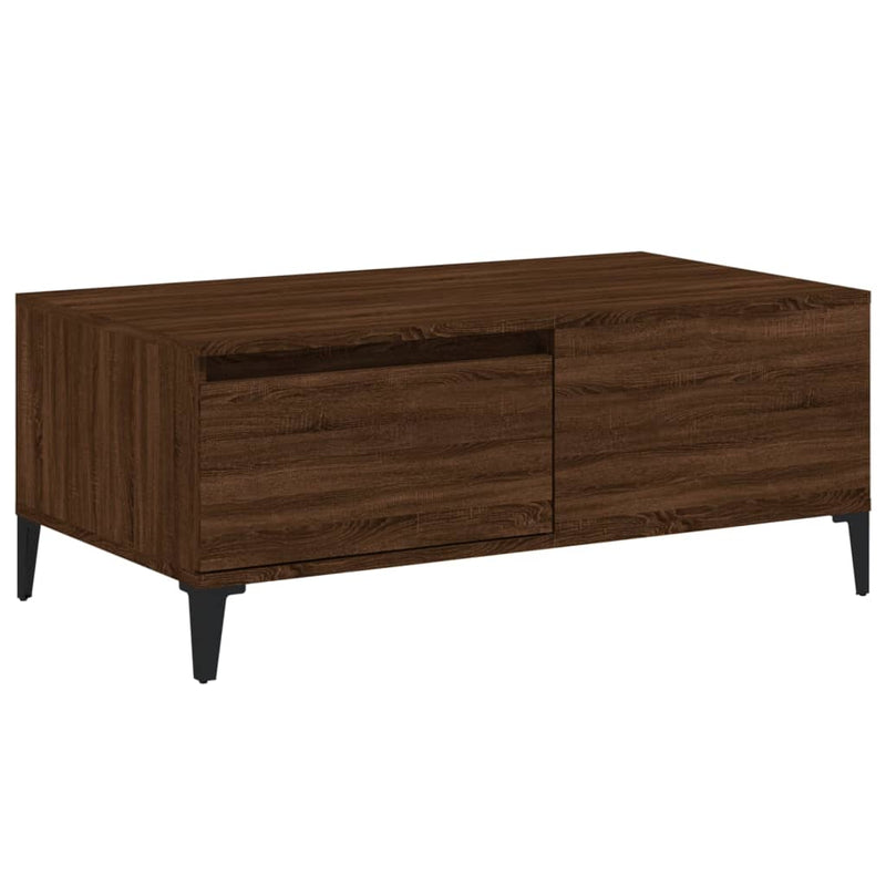 vidaXL barna tölgyszínű szerelt fa dohányzóasztal 90x50x36,5 cm