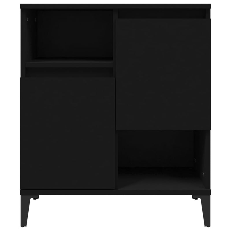 vidaXL fekete szerelt fa tálalószekrény 60 x 35 x70 cm