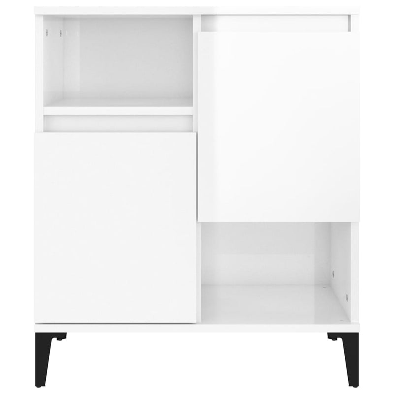 vidaXL magasfényű fehér szerelt fa tálalószekrény 60 x 35 x 70 cm