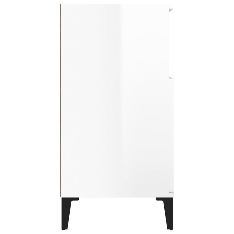 vidaXL magasfényű fehér szerelt fa tálalószekrény 60 x 35 x 70 cm