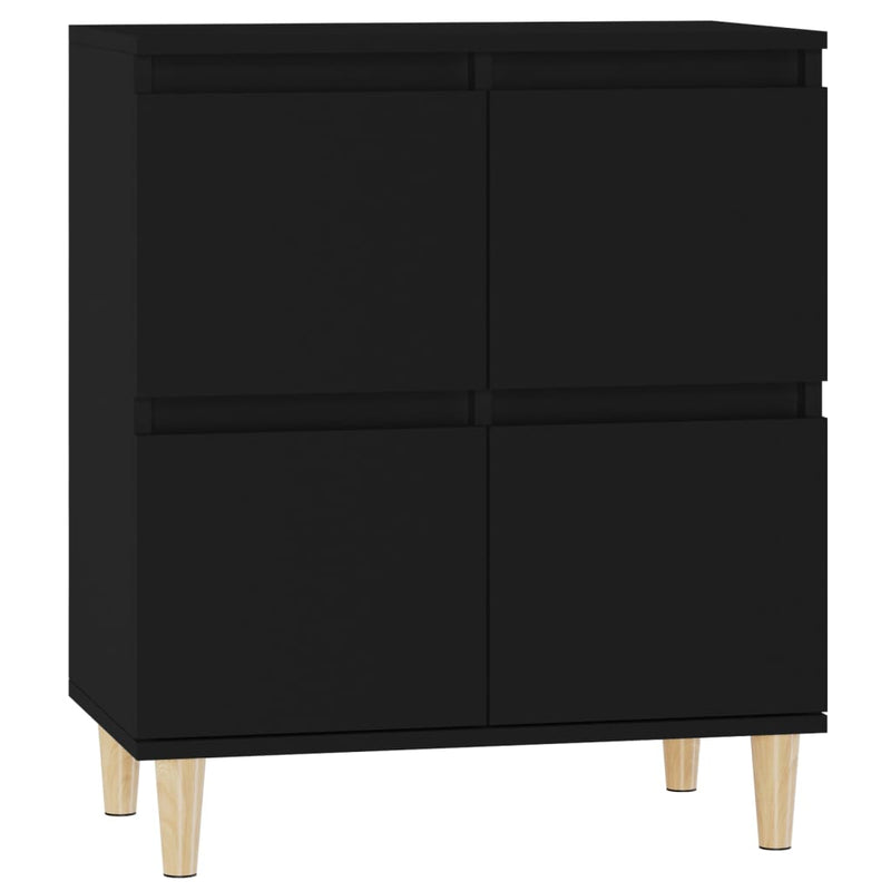 vidaXL fekete szerelt fa tálalószekrény 60 x 35 x70 cm