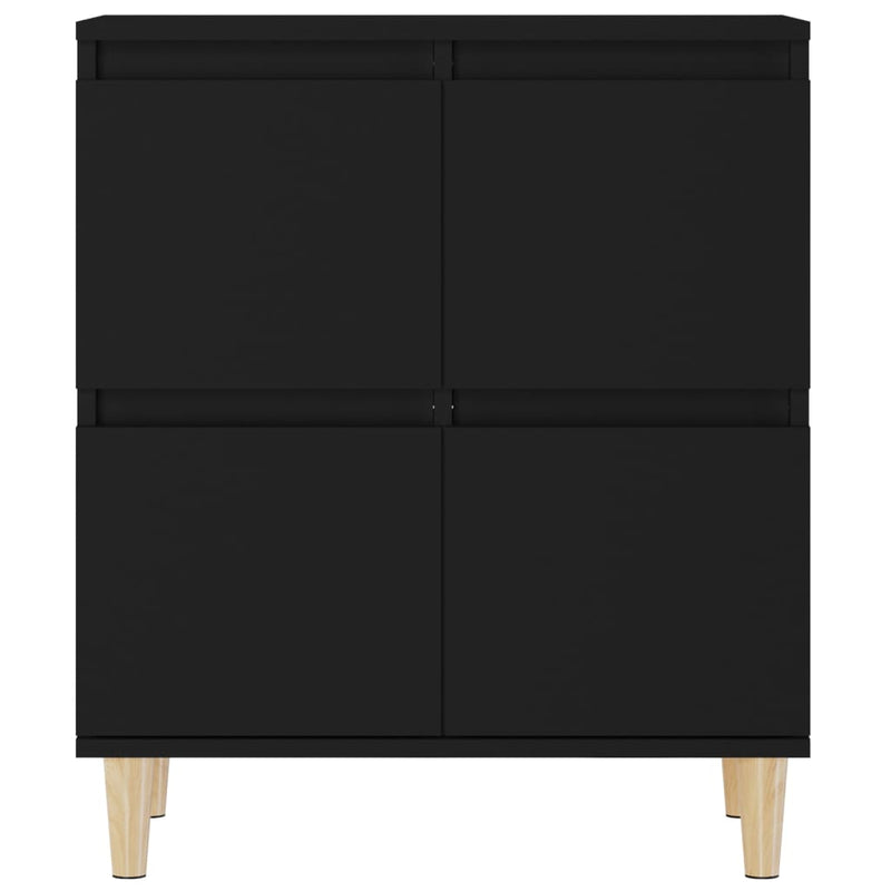 vidaXL fekete szerelt fa tálalószekrény 60 x 35 x70 cm