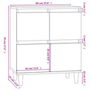 vidaXL betonszürke szerelt fa tálalószekrény 60 x 35 x 70 cm