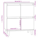 vidaXL szürke sonoma színű szerelt fa tálalószekrény 60 x 35 x 70 cm