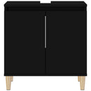 vidaXL fekete szerelt fa mosdószekrény 58x33x60 cm