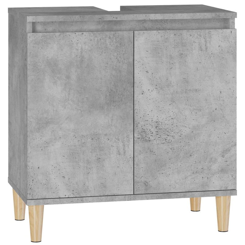 vidaXL betonszürke szerelt fa mosdószekrény 58x33x60 cm