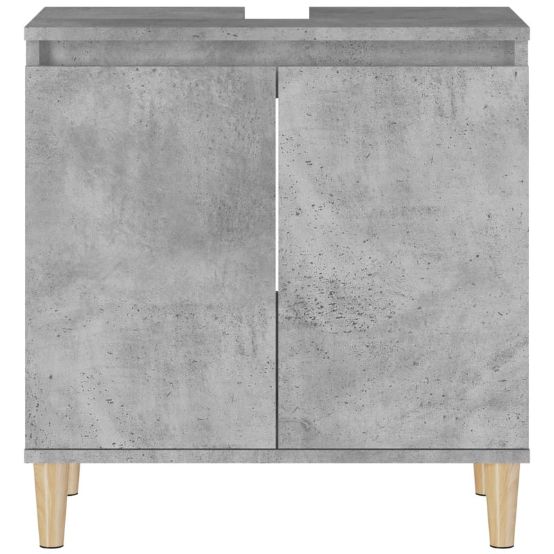 vidaXL betonszürke szerelt fa mosdószekrény 58x33x60 cm