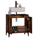 vidaXL füstös tölgy színű szerelt fa mosdószekrény 58x33x60 cm