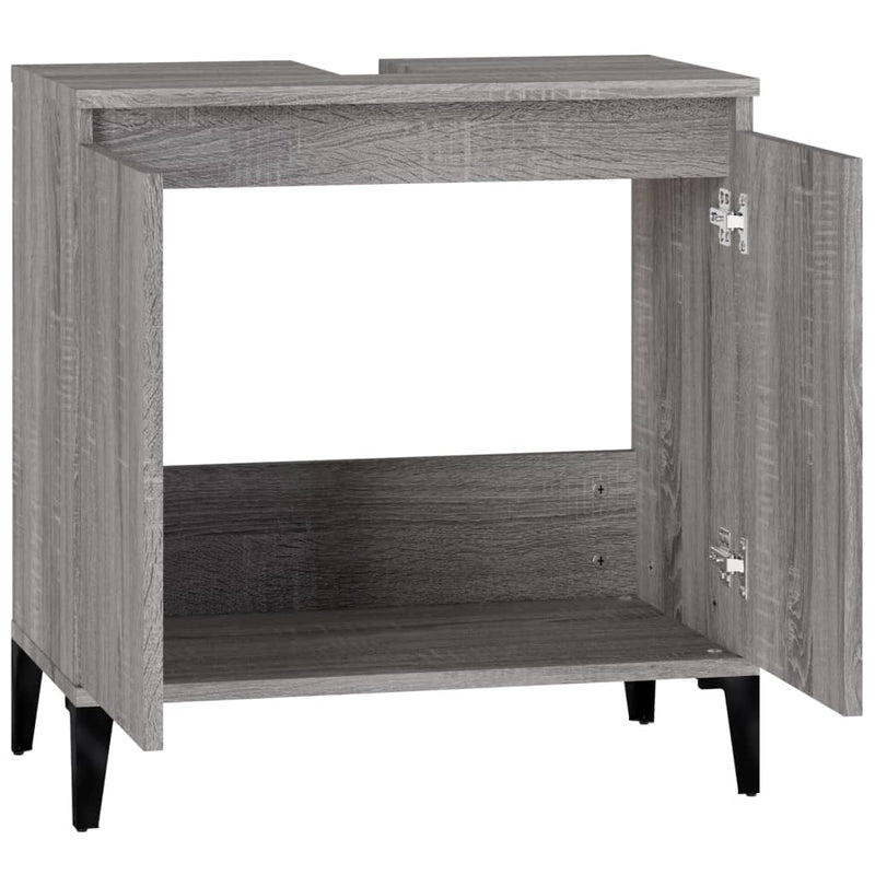 vidaXL szürke sonoma színű szerelt fa mosdószekrény 58x33x60 cm