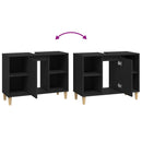 vidaXL fekete szerelt fa mosdószekrény 80 x 33 x 60 cm