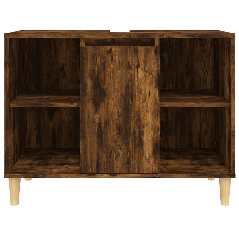 vidaXL füstös tölgy színű szerelt fa mosdószekrény 80 x 33 x 60 cm
