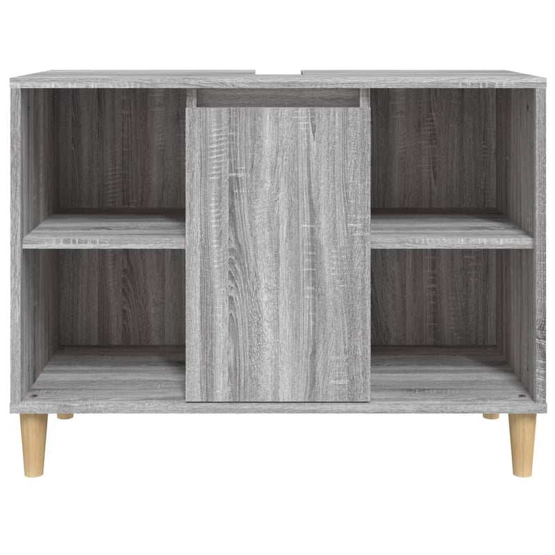 vidaXL szürke sonoma színű szerelt fa mosdószekrény 80 x 33 x 60 cm