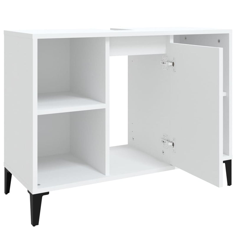 vidaXL fehér szerelt fa mosdószekrény 80 x 33 x 60 cm