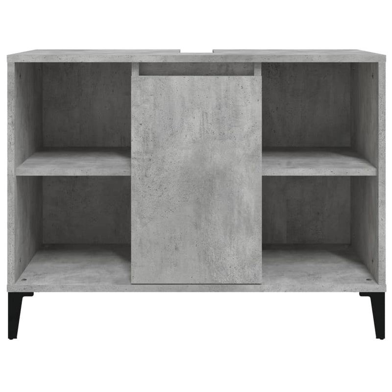 vidaXL betonszürke szerelt fa mosdószekrény 80 x 33 x 60 cm