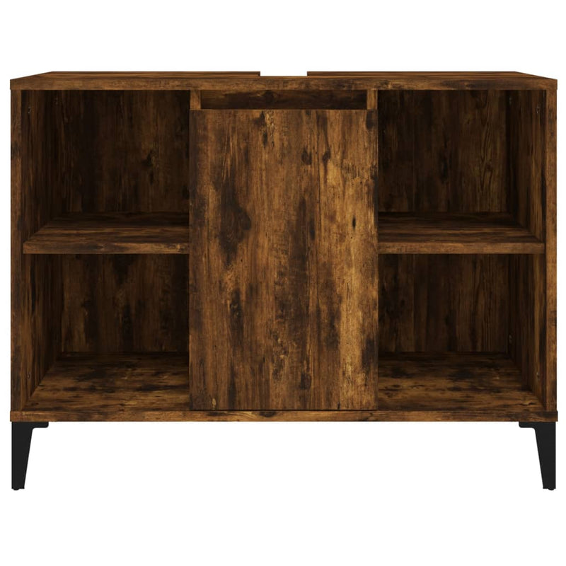 vidaXL füstös tölgy színű szerelt fa mosdószekrény 80 x 33 x 60 cm