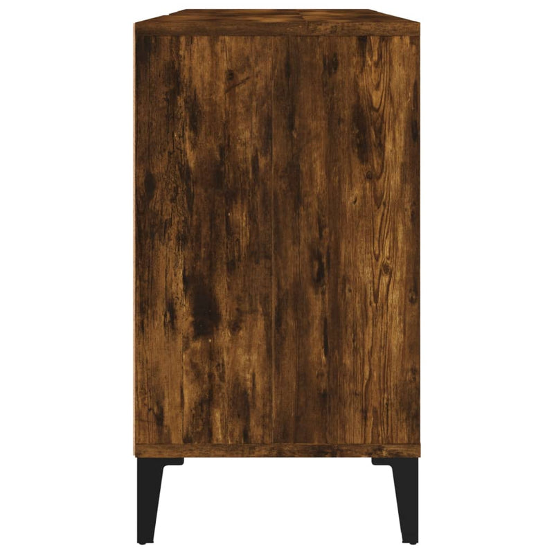 vidaXL füstös tölgy színű szerelt fa mosdószekrény 80 x 33 x 60 cm