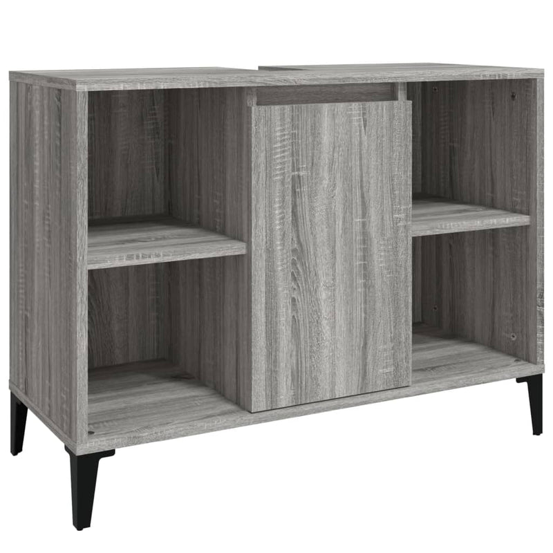 vidaXL szürke sonoma színű szerelt fa mosdószekrény 80 x 33 x 60 cm