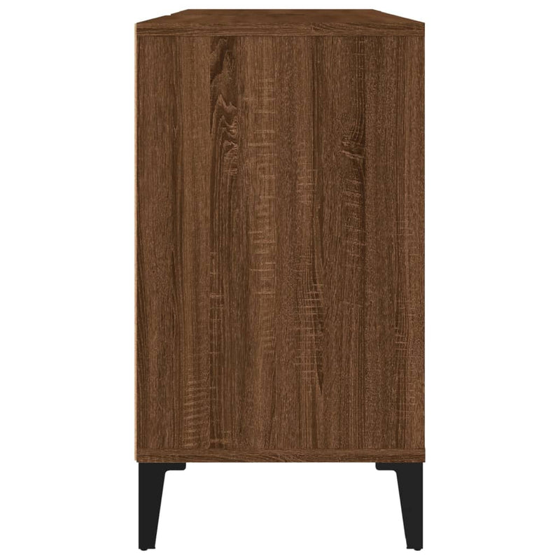 vidaXL barna tölgyszínű szerelt fa mosdószekrény 80 x 33 x 60 cm