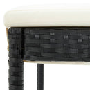 vidaXL 6 db fekete polyrattan bárszék párnával