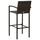vidaXL 2 db barna polyrattan bárszék