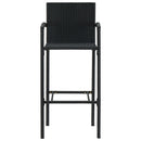 vidaXL 2 db fekete polyrattan bárszék